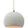 10"W Matte White/Gold Frame Matte Black Globe Twisted Cord LED Pendant