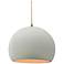 10"W Matte White/Gold Frame Nickel Globe Beige Twisted Cord LED Pendan
