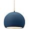10"W Midnight Frame Matte Black Globe Beige Twisted Cord LED Pendant