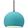 10"W Reflecting Pool Frame Matte Black Globe Black Cord LED Pendant