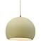 10"W Vanilla Gloss Frame Antique Brass Globe Beige Twisted Cord LED Pe
