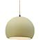 10"W Vanilla Gloss Frame Matte Black Globe Beige Twisted Cord LED Pend