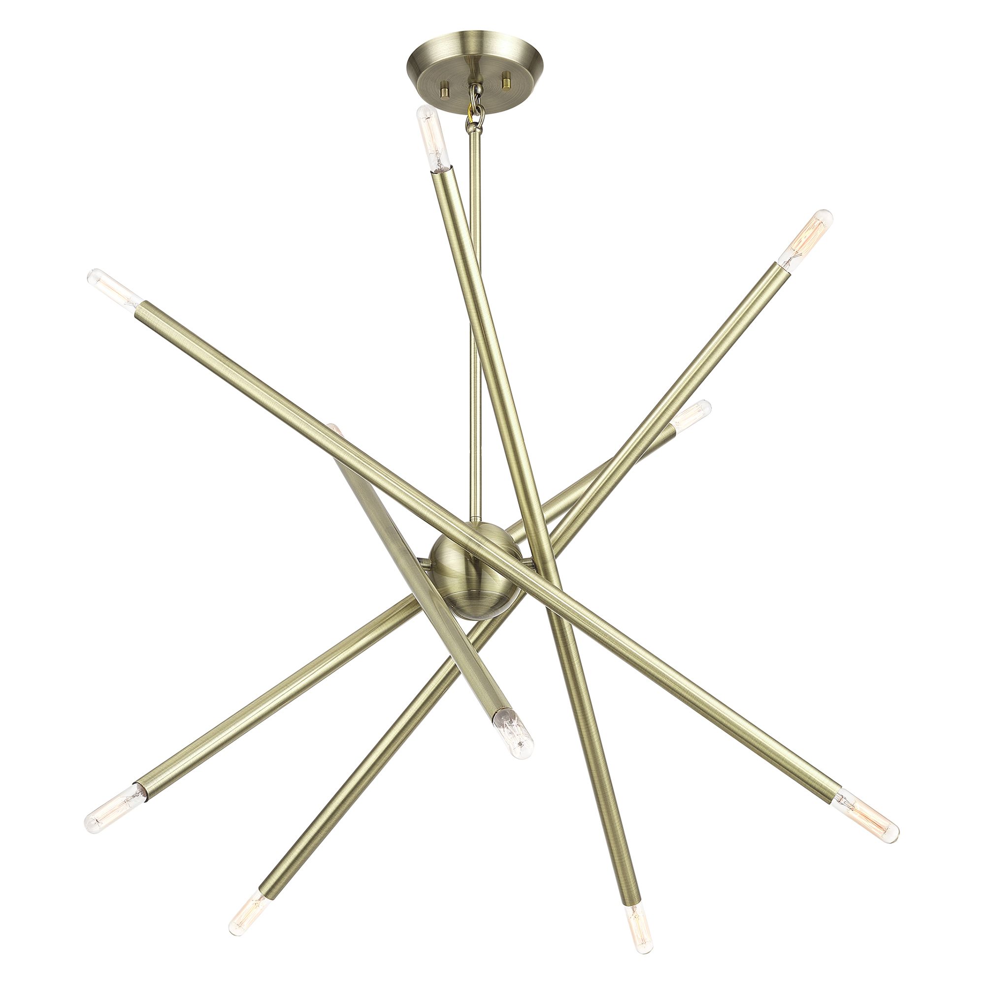 Image 4 10 Light Antique Brass Medium Chandelier more views