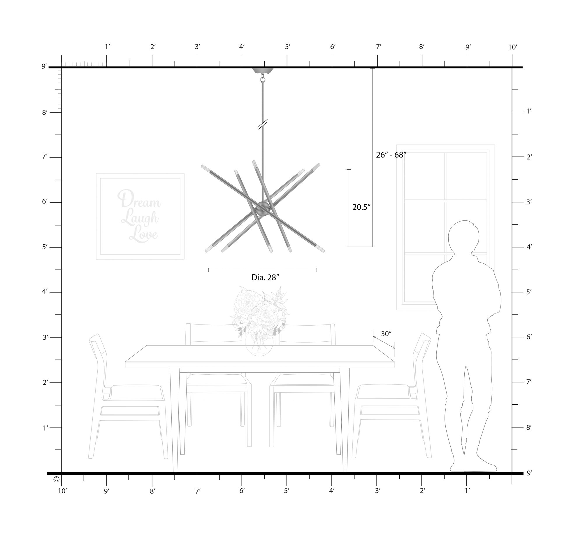 10 Light Antique Brass Medium Chandelier