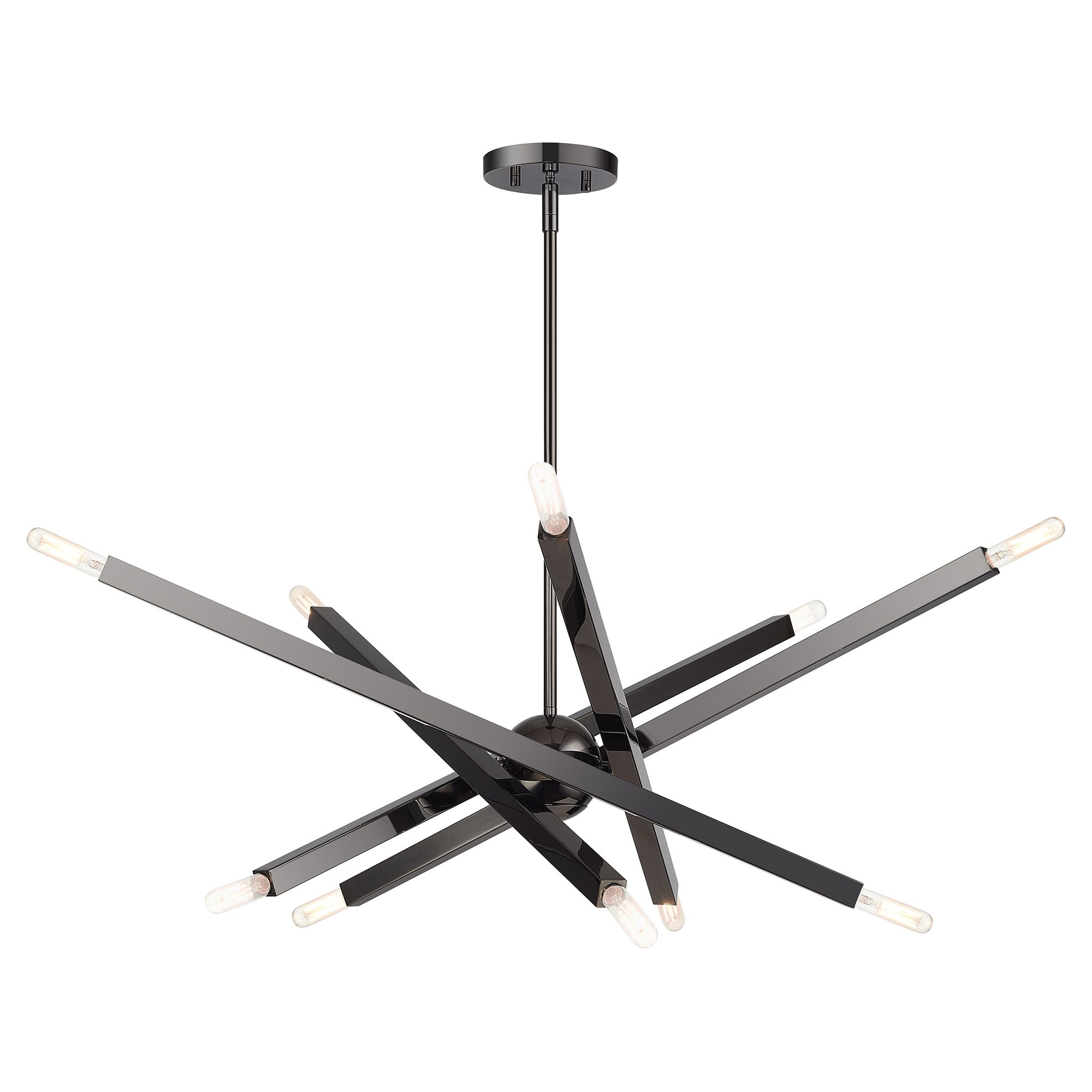 Image 4 10 Light Black Chrome Large Chandelier more views