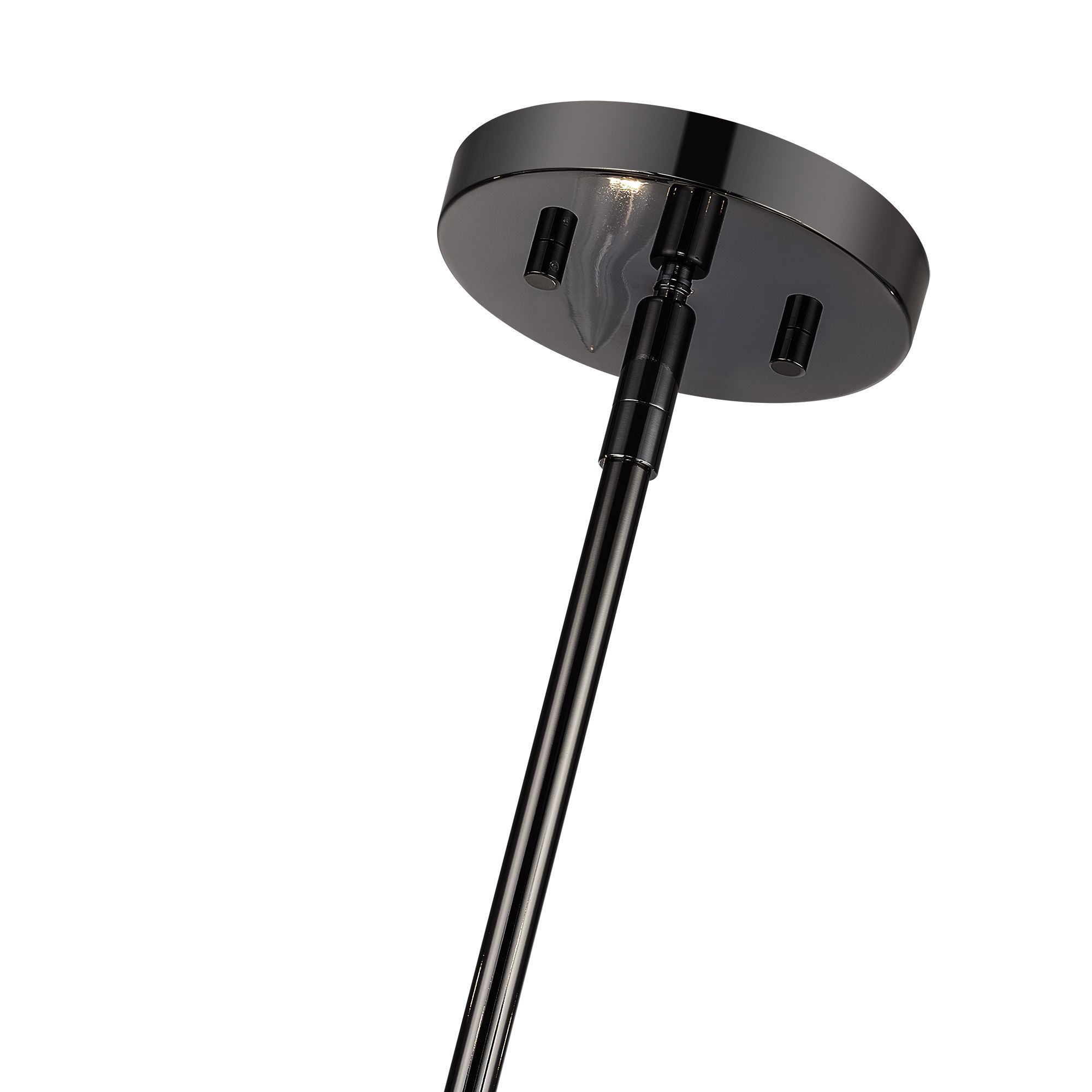 10 Light Black Chrome Large Chandelier