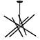 10 Light Black Medium Chandelier