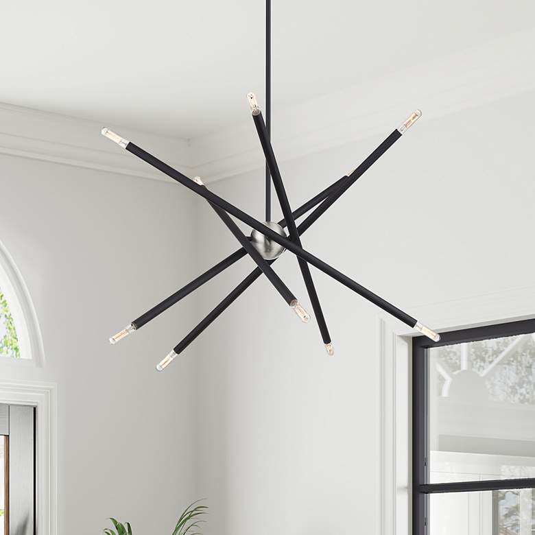 Image 1 10 Light Black Medium Chandelier