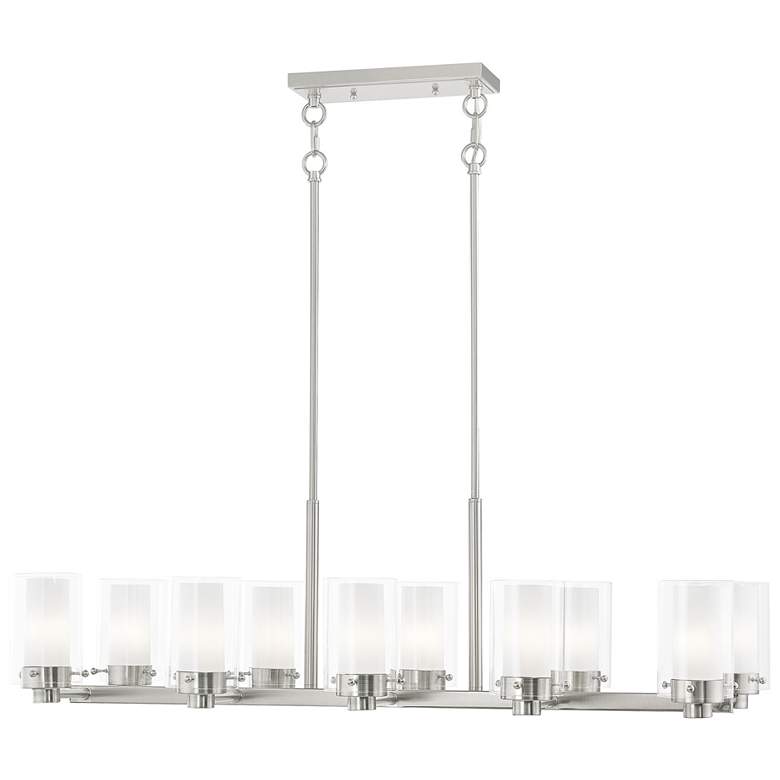 Image 1 10 Light Brushed Nickel Chandelier