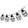 10-Light Cage Black Exposed Bulb LED String Light Set