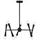 10-Light Chandelier in Matte Black