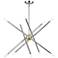 10 Light Polished Chrome Chandelier with Polished Brass Finish Accents