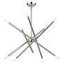 3_10 Light Polished Chrome Chandelier with Polished Brass Finish Accents more views