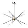 5_10 Light Polished Chrome Chandelier with Polished Brass Finish Accents more views
