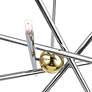 7_10 Light Polished Chrome Chandelier with Polished Brass Finish Accents more views