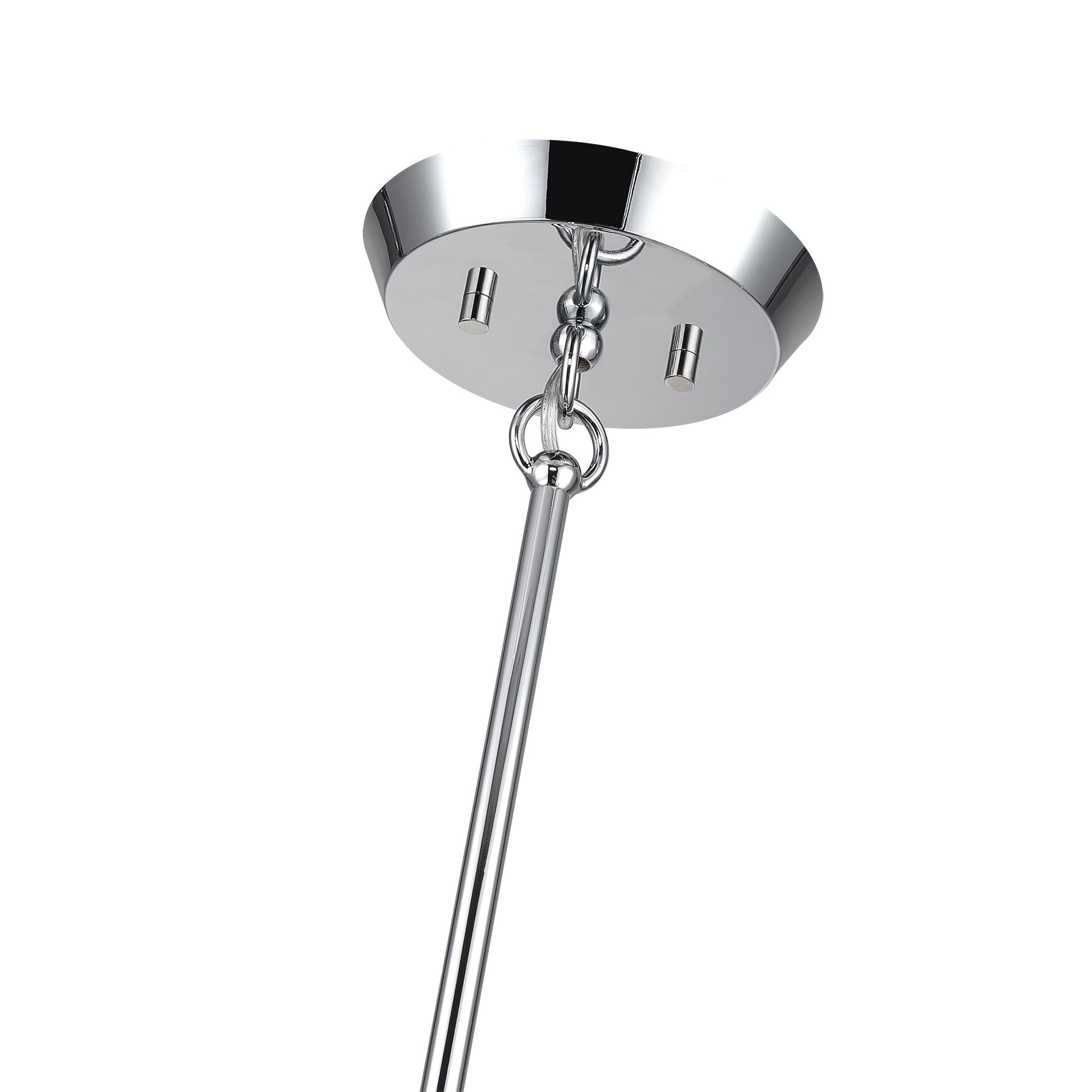 10 Light Polished Chrome Chandelier with Polished Brass Finish Accents