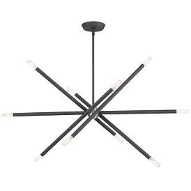Image1 of 10 Light Scandinavian Gray Large Linear Chandelier