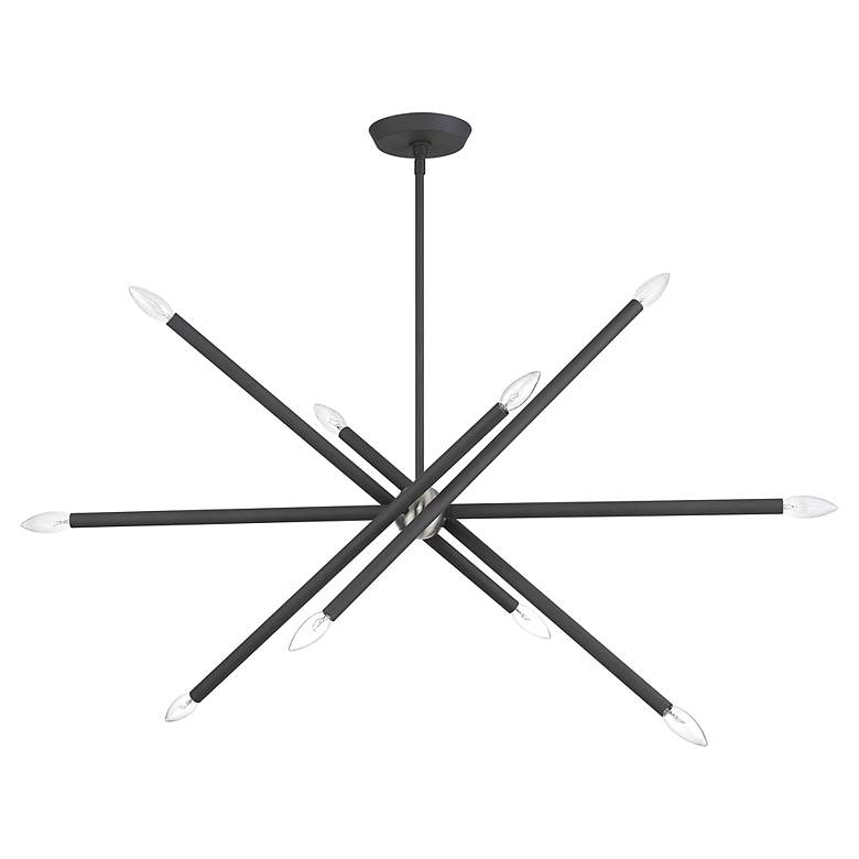 Image 3 10 Light Scandinavian Gray Large Linear Chandelier more views