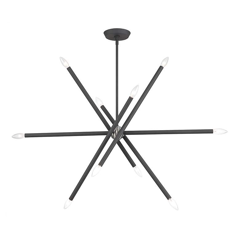 Image 4 10 Light Scandinavian Gray Large Linear Chandelier more views