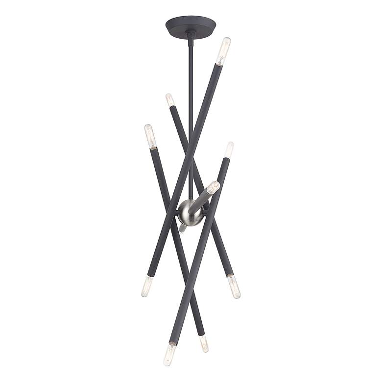 Image 6 10 Light Scandinavian Gray Large Linear Chandelier more views