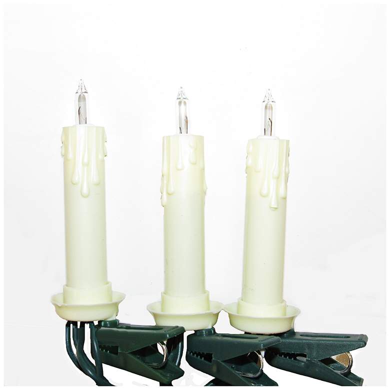 Image 1 10-Light White Candle Clip-On String Light Set