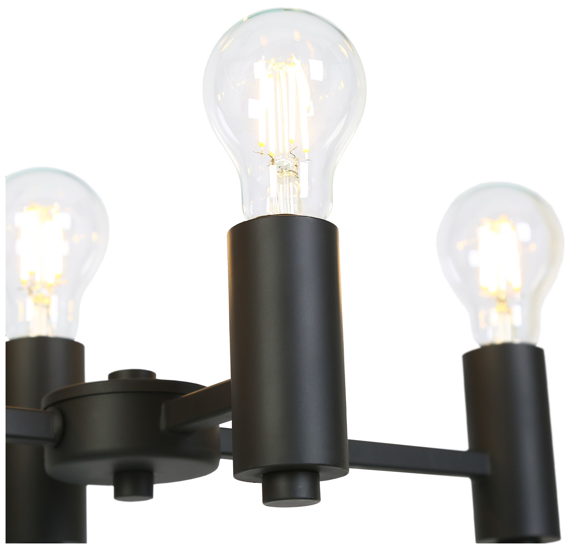 Image 4 10-Lights 49.2"W Linear Matt Black Chandeliers more views