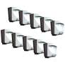 10-Pack White Finish 3" Wide Battery Powered LED Outdoor Night Lights