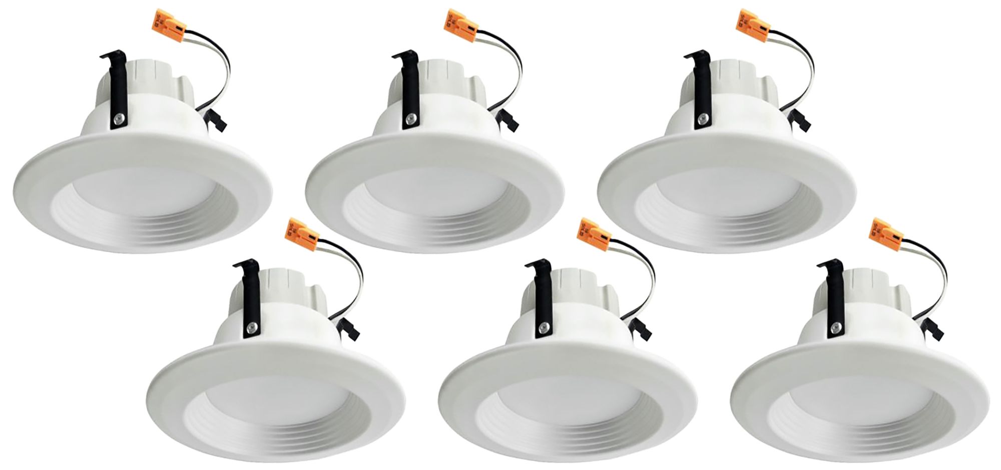 Set of 6 store recessed LED lighting fixtures