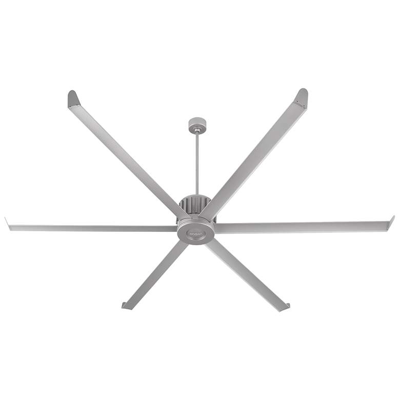 Image 1 100" Oxygen Enorme Classic Nickel Outdoor Smart Large Ceiling Fan