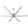 100" Oxygen Enorme Classic Nickel Outdoor Smart Large Ceiling Fan