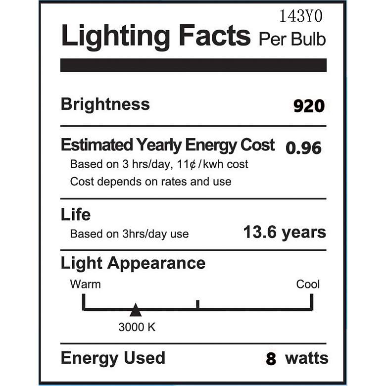 Image 2 100 Watt Equivalent Milky 8 Watt LED Standard A15 2-Pack more views