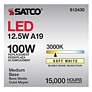 6_100 Watt Equivalent Satco Clear 12.5W 3000K LED Dimmable E26 more views