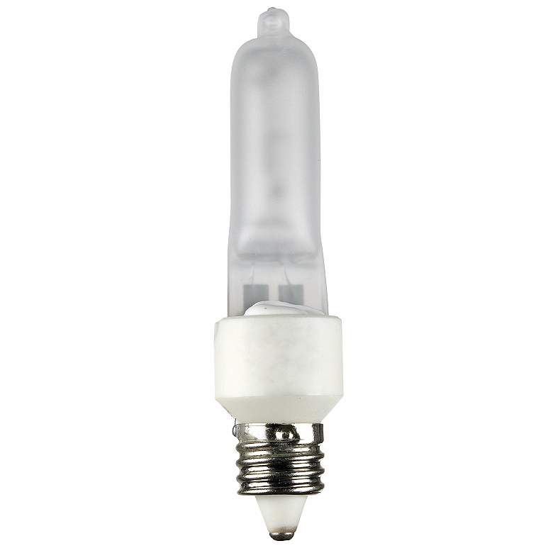 Image 1 100 Watt Mini Candelabra Frosted Halogen Light Bulb