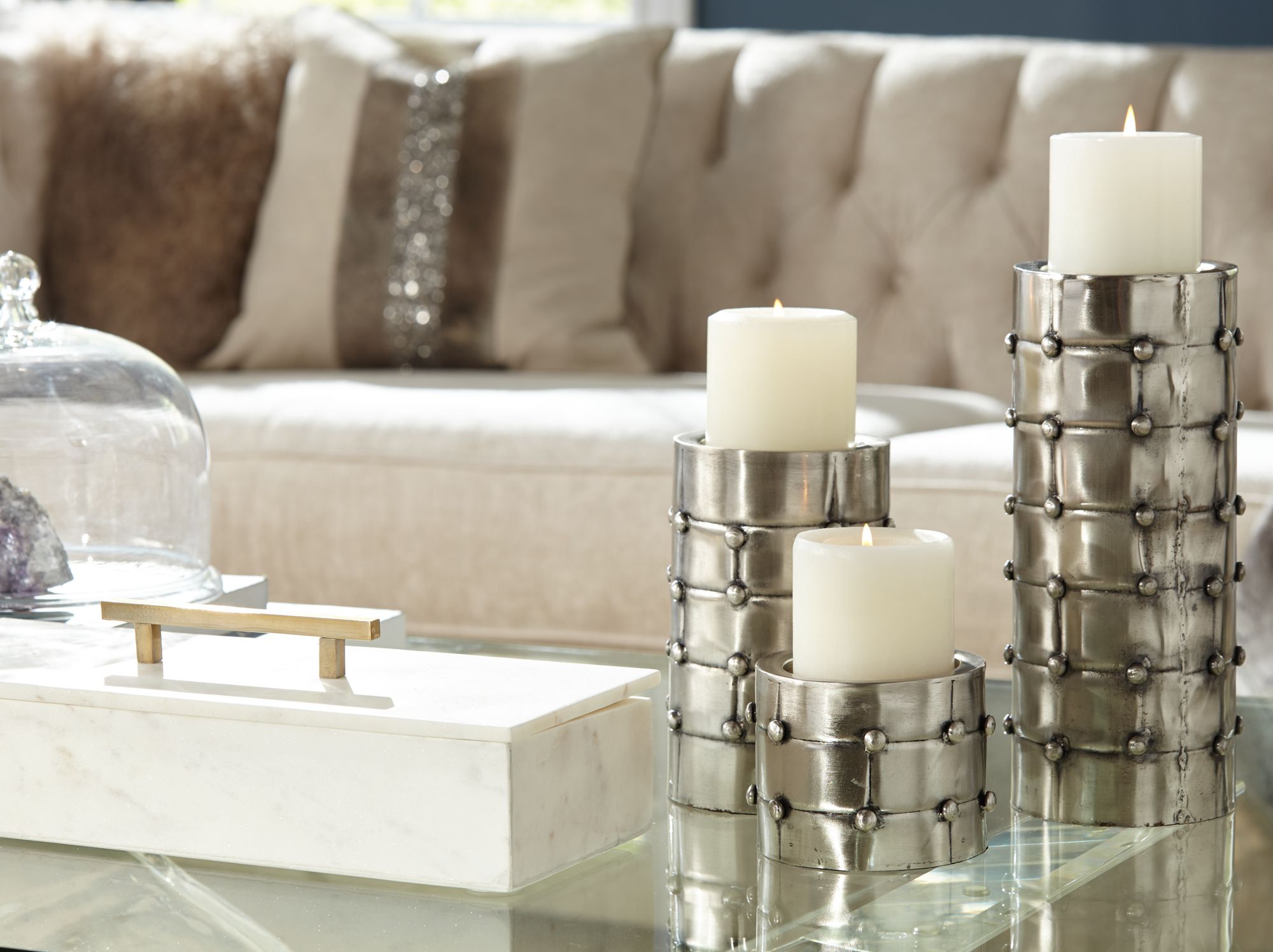 Image 1 3-Piece Shiloh Candle Holder Set in scene