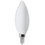 100W Equivalent 8W LED Torpedo Tip Milky Glass Candelabra Bulb by Tesler