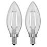 100W Equivalent Clear 10W LED E12 Torpedo Candelabra Bulb 2-Pack