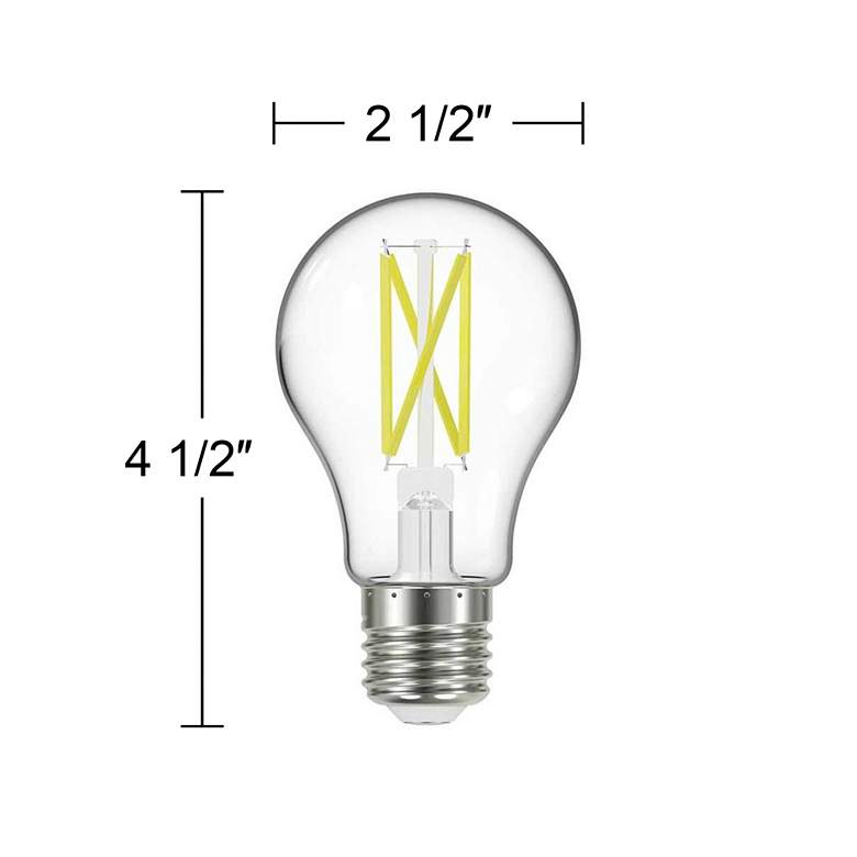 Image 3 100W Equivalent Clear 12W LED Dimmable E26 Bulb Set of 2 by Tesler more views