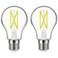 100W Equivalent Clear 12W LED Dimmable E26 Bulb Set of 2