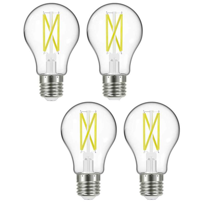 Image 1 100W Equivalent Clear 12W LED Dimmable Standard A21 4-Pack by Tesler