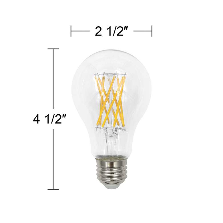 Image 3 100W Equivalent Clear 12W LED Dimmable Standard Base Bulb more views