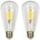 100W Equivalent Clear 12W LED Dimmable Standard ST21 2-Pack