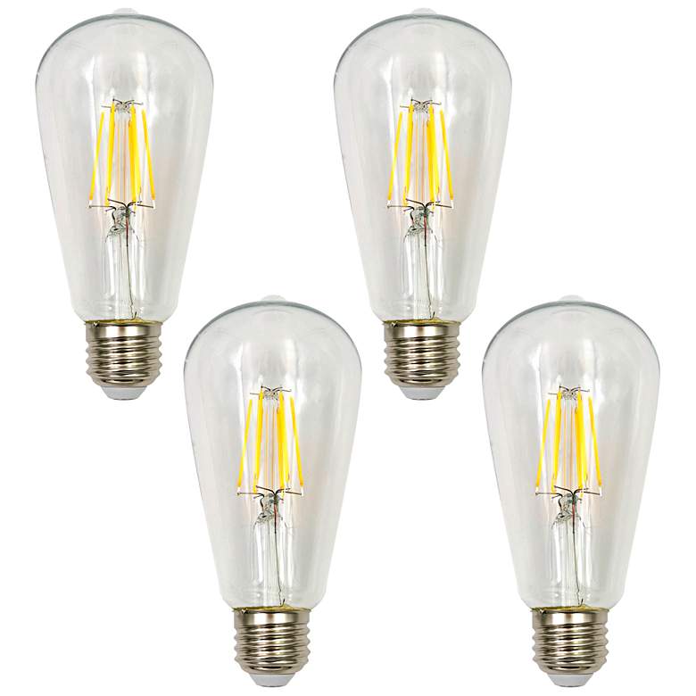Image 1 100W Equivalent Clear 12W LED Dimmable Standard ST21 4-Pack