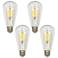 100W Equivalent Clear 12W LED Dimmable Standard ST21 4-Pack