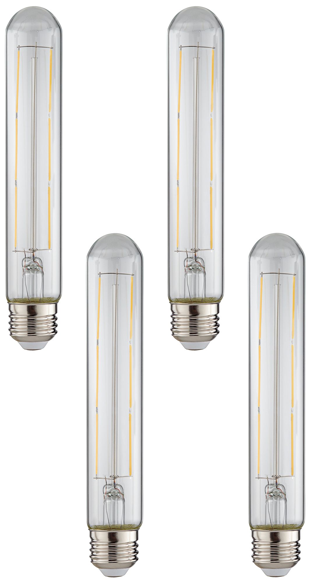 100W Equivalent Clear 12W LED Dimmable Standard T30 Tesler Bulb Set of 4 395K2 Lamps Plus