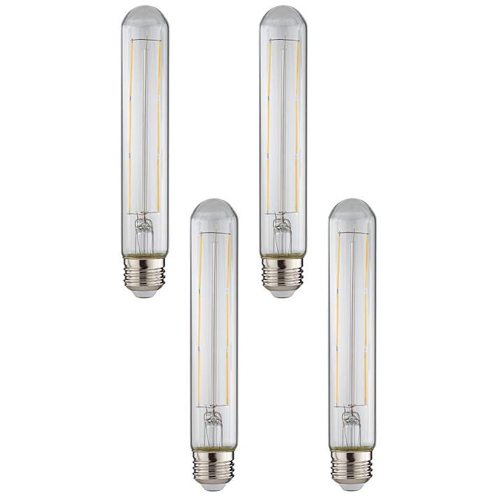 100W Equivalent Clear 12W LED Dimmable Standard T30 Tesler Bulb Set of 4