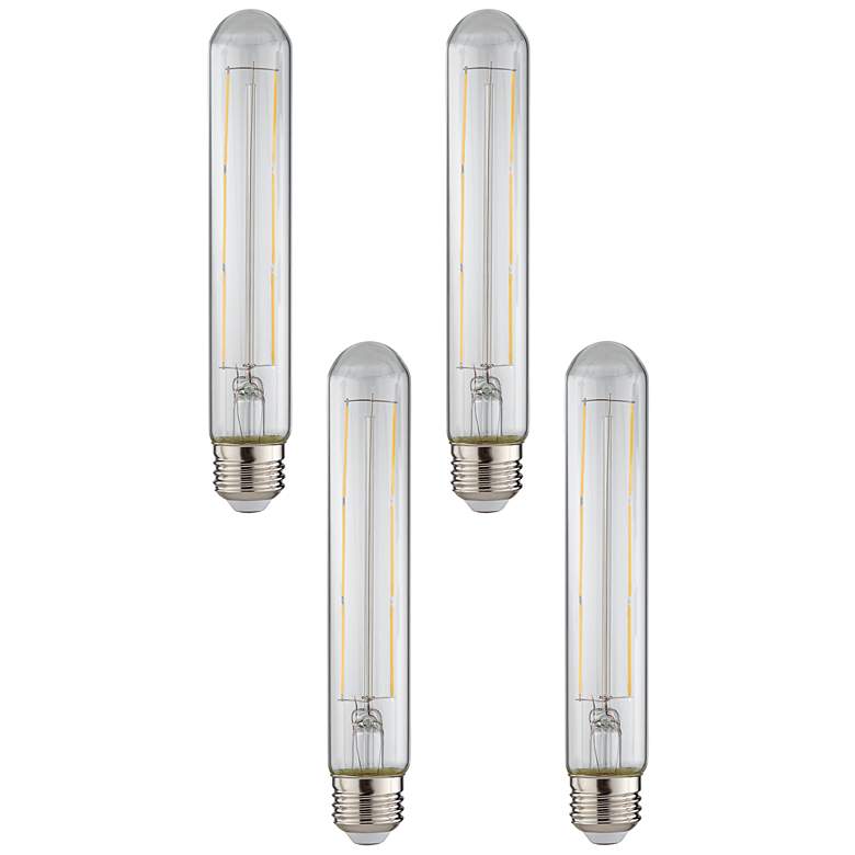 Image 1 100W Equivalent Clear 12W LED Dimmable Standard T30 Tesler Bulb Set of 4
