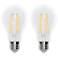 100W Equivalent Clear 15W LED Dimmable A19 Filament Bulb 2-Pack by Feit