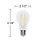 2_100W Equivalent Clear 15W LED Dimmable A19 Filament Bulb 2-Pack by Feit more views