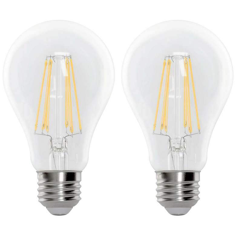 Image 1 100W Equivalent Clear 15W LED Dimmable A21 Filament Bulb 2-Pack