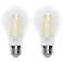 100W Equivalent Clear 15W LED Dimmable A21 Filament Bulb 2-Pack